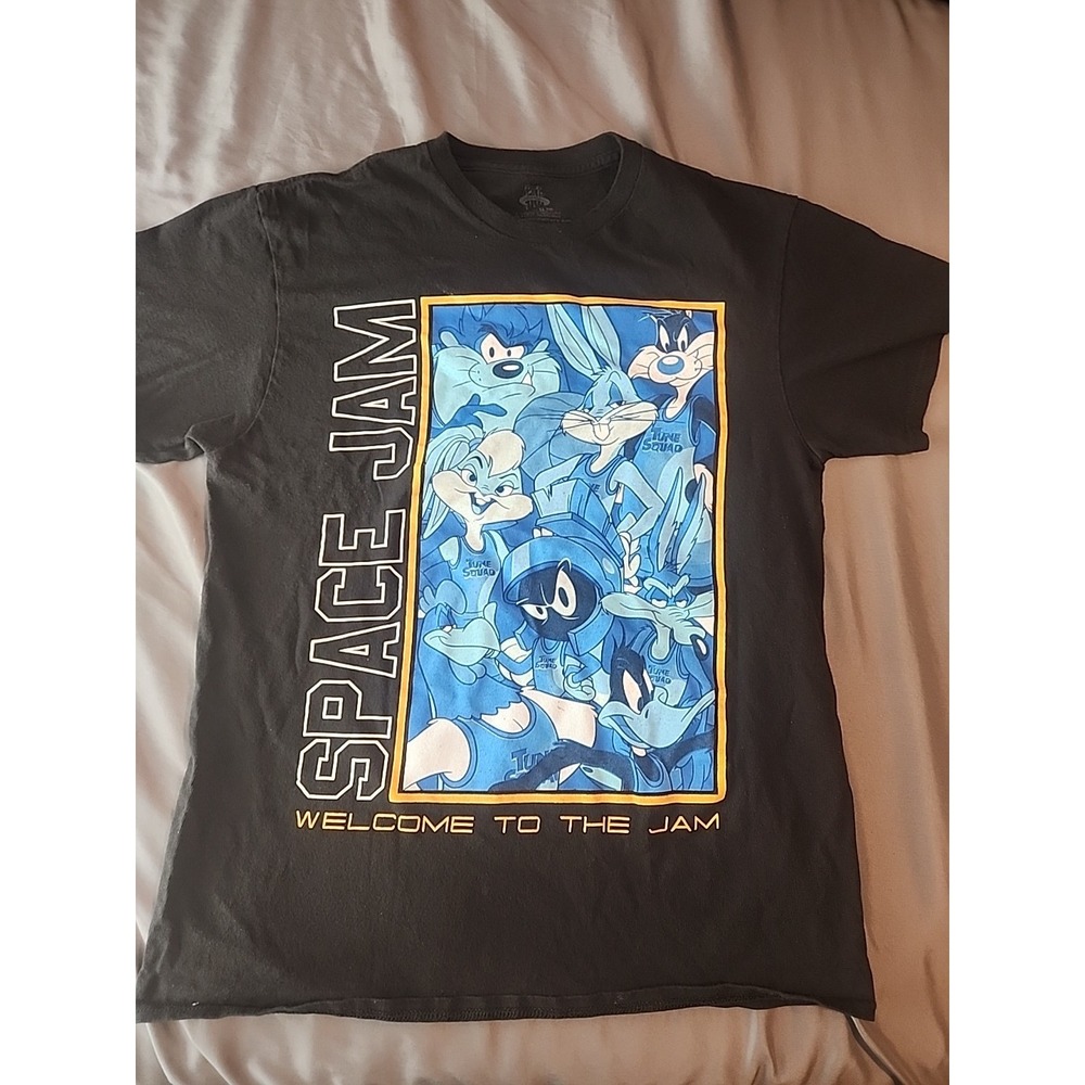 Space Jam New Legacy Tune Squad T-Shirt Mens Sz M  Black Bugs Bunny Looney Tunes